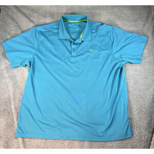 Ariat Men Polo Blue Short Sleeve Shirt 2XL Tek
